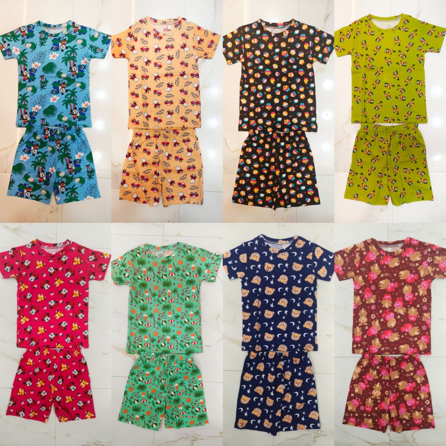 Kids 5-Tshirts and 5-Shorts Combo 599/-