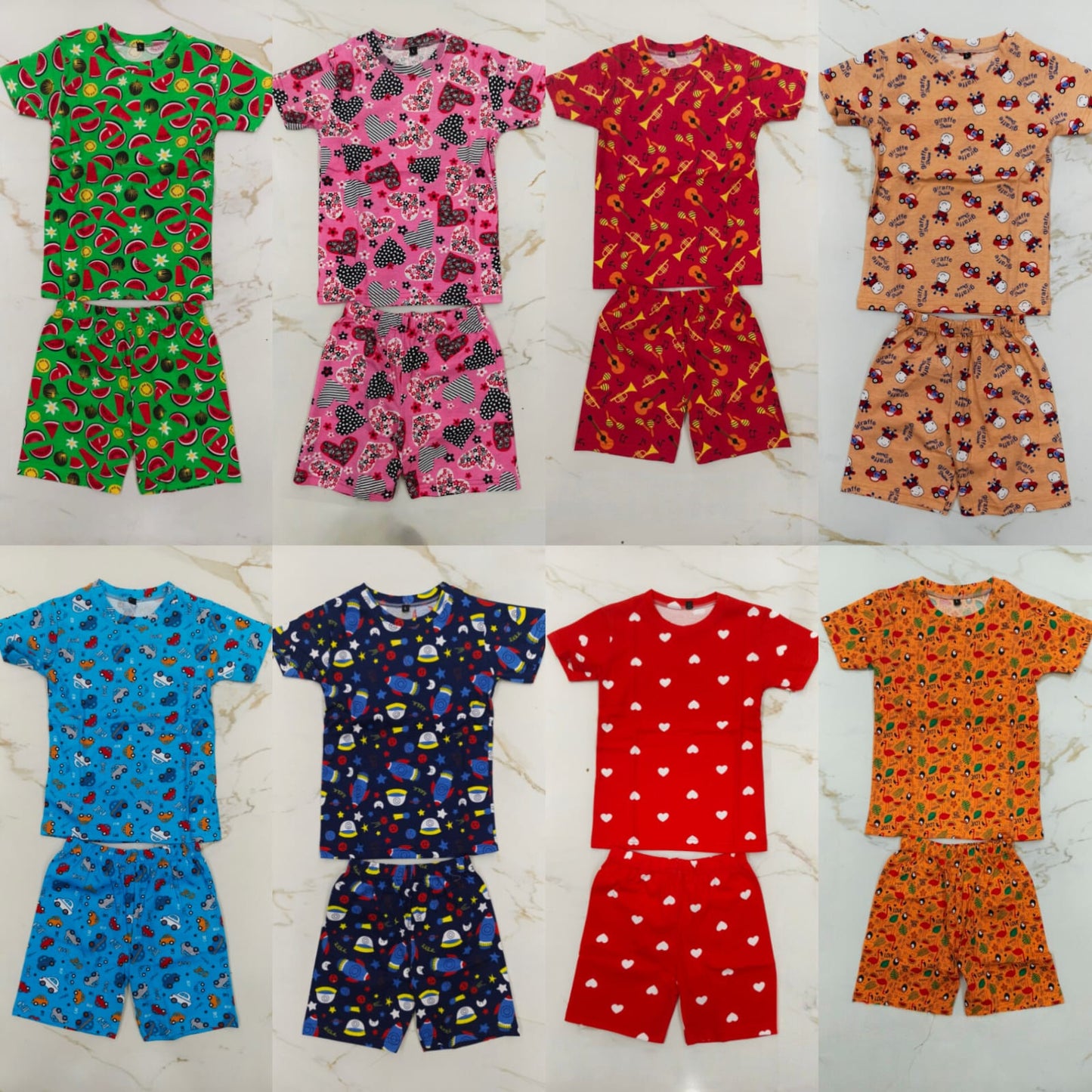 Kids 5-Tshirts and 5-Shorts Combo 599/-